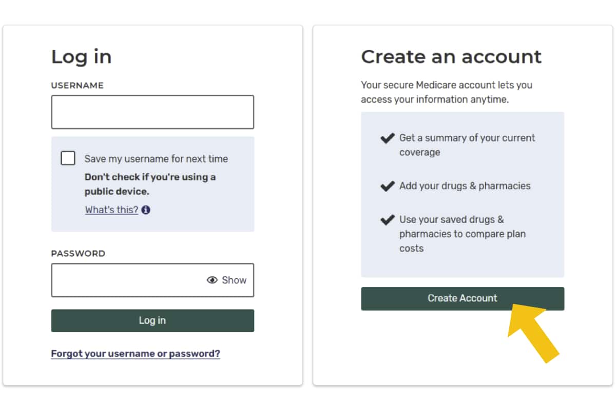 Medicare.gov | Create an Account