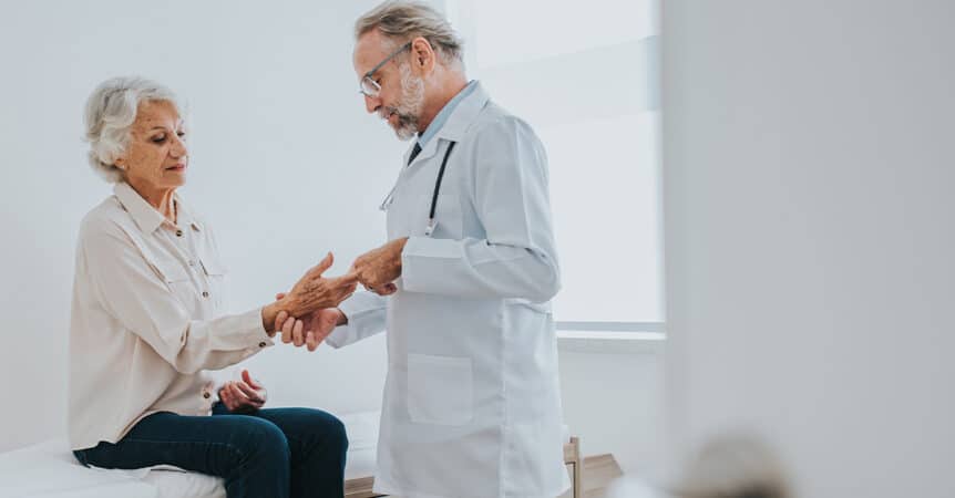 Senior woman at a doctor's appointment, illustrating the blog topic How Seniors on Medicare Can Make the Most of Short Doctor’s Appointments
